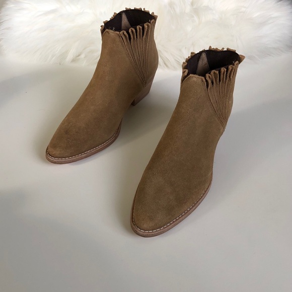 Anthropologie Faryl Robin Suede Ankle Boots NWOB - Picture 6 of 8